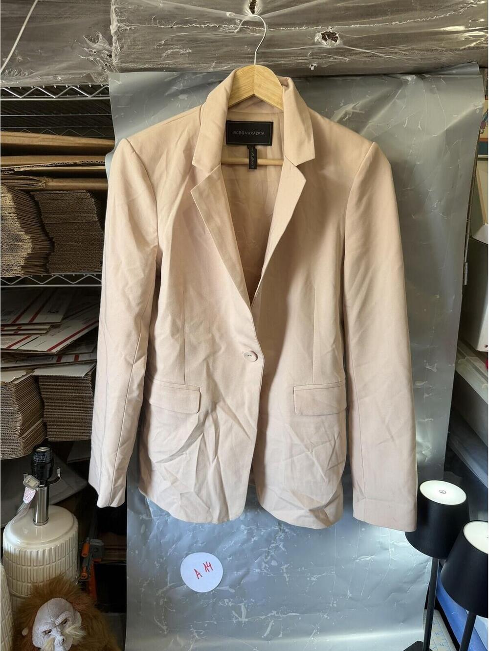 BCBGMAXAZRIA Women's Pink Single Button Blazer Jacket Size‎ XS